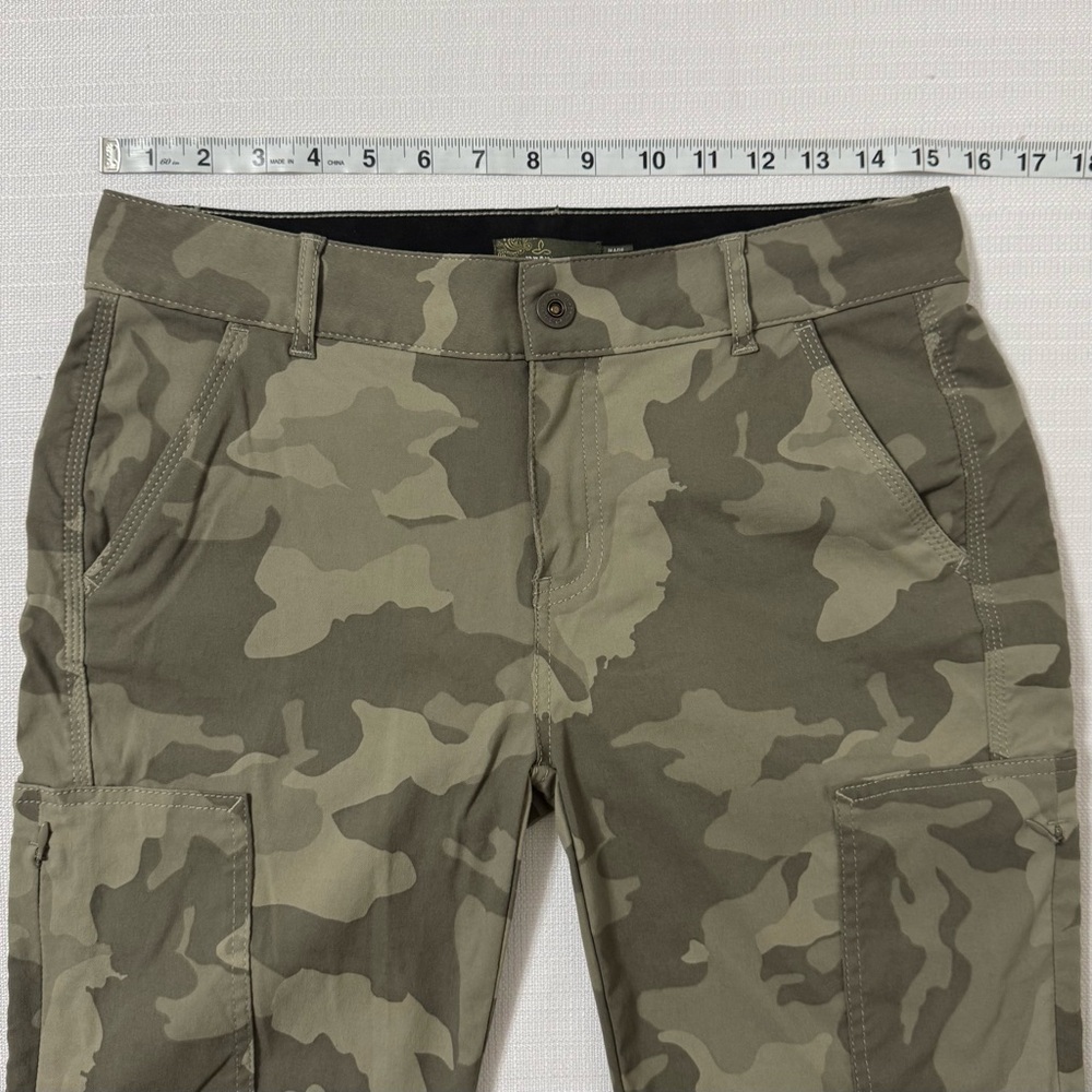 Prana Camo Jogger Pants Sky Canyon Green Camouflage Hiking Cargo Size 6 - Picture 8 of 15